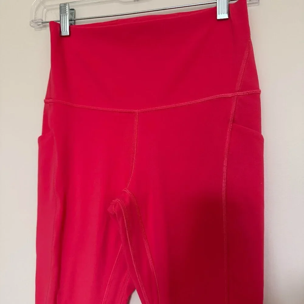 Lululemon Wunder Train High-Rise Tight Pocket Athleisure Workout Pink/Red - 6